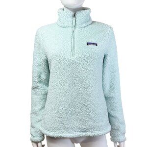Patagonia Fleece Pullover Womens S Light Blue Sherpa Quarter Zip Warm Soft Layer